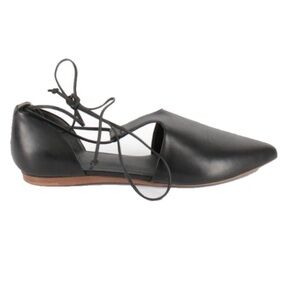 VINCE Noella Arabian Leather Lace-Up Flats